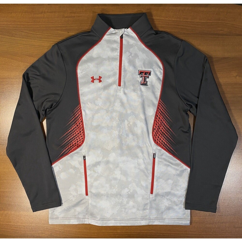 Under Armour Texas Tech Red Raiders 1/4 Zip Pullover Men’s M Loose Fit Camo